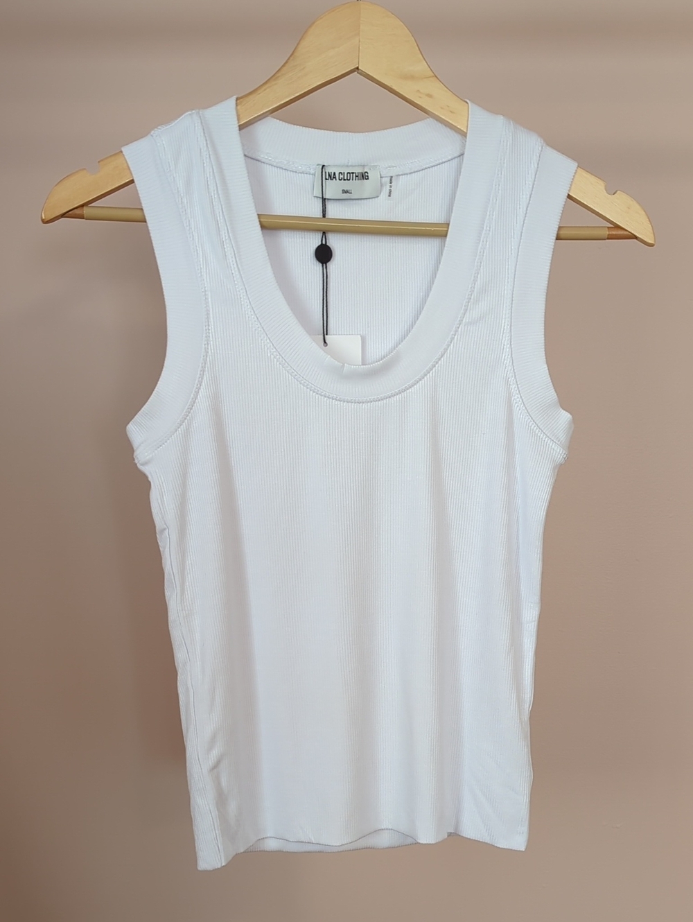 White Ribbed Tank Top